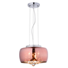 Pendente / Plafon Soho Cromado e Transparente e Cobre (d)28cm (a)13cm 3xg9 75w - Pd005co - 1