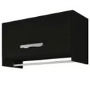 Ver imagem 3 de Kit 02 Armários Multiuso Aéreo Cabideiro Grécia Preto - Lyam Decor