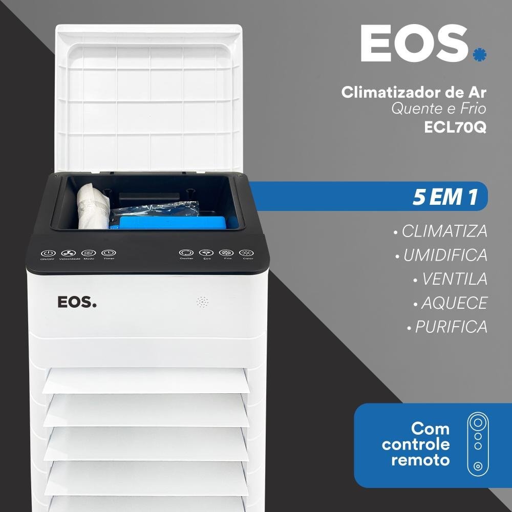 Climatizador de Ar EOS 7 Litros 5 em 1 Quente e Frio Artic Fresch ECL70Q 110V - 6