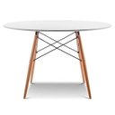 Ver imagem 1 de Mesa Eiffel Base Madeira Cor Branca Tampo 120cm
