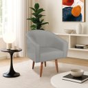 Ver imagem 1 de Poltrona Decorativa Jade Design Moderno Sala de Estar Quarto Escritório Confortável Luxo Pés Palito