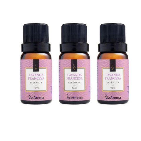 Kit 3 Essencias Lavanda Francesa 10ml Via Aroma