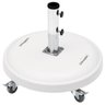 Base 50 Kg Para Ombrelone Concreto Redondo Rodas - Branco - 1