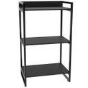 Ver imagem 4 de Estante Multiuso 3 Prateleiras Escritório Estilo Industrial Form 104x60 cm Preto Onix - Lyam Decor
