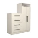 Ver imagem 3 de Cômoda Vitória Avanti 2 Portas 4 Gavetas Branco - Panorama Móveis