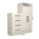 Ver imagem 4 de Cômoda Vitória Avanti 2 Portas 4 Gavetas Branco - Panorama Móveis