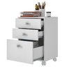 Gaveteiro para Escritório Office Multiuso 3 Gavetas Leone Branco - Lyam Decor - 5