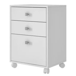Gaveteiro para Escritório Office Multiuso 3 Gavetas Leone Branco - Lyam Decor - 1