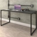 Ver imagem 2 de Kit Mesa Para Escritório com Estante Office Estilo Industrial Form 150 cm Preto Onix - Lyam Decor