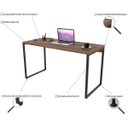 Ver imagem 6 de Kit Mesa Para Escritório com Estante 4 Prateleiras Industrial Form 135 cm Nogal - Lyam Decor