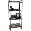 Ver imagem 5 de Kit Mesa Para Escritório com Estante 4 Prateleiras Industrial Form 135 cm Nogal - Lyam Decor
