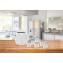 Ver imagem 2 de Kit Agata Esmaltada Branco com 1 Bule 1 Litro e 6 Canecas