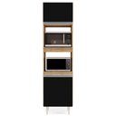 Ver imagem 5 de Paneleiro Cozinha Torre Quente 56cm Colorado Castanho/preto - Lumil Móveis