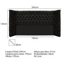 Ver imagem 4 de Kit Cabeceira e Calçadeira Baú King Everest P02 195cm para Cama Box Suede Preto