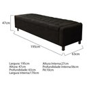 Ver imagem 3 de Kit Cabeceira e Calçadeira Baú King Everest P02 195cm para Cama Box Suede Preto