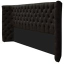 Ver mais imagens de Kit Cabeceira e Calçadeira Baú King Everest P02 195cm para Cama Box Suede Preto