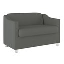 Ver imagem 6 de Kit Poltrona Tilla Recepção + Namoradeira Sala, Quarto Suede Cinza