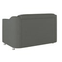 Ver imagem 4 de Kit Poltrona Tilla Recepção + Namoradeira Sala, Quarto Suede Cinza