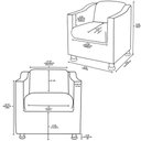Ver imagem 7 de Kit Poltrona Tilla Recepção + Namoradeira Sala, Quarto Suede Cinza