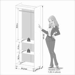 Multiuso Imop Master 2 Portas Com Chave - 6