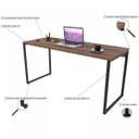 Ver imagem 6 de Kit Mesa Para Escritório com Estante Office Estilo Industrial Form 150 cm Nogal - Lyam Decor