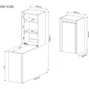 Ver imagem 5 de Armário Suspenso Multiuso com Prateleiras e Mesa AM3106 Branco