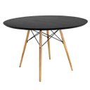 Ver imagem 1 de Mesa Eiffel Base Madeira Cor Preta Tampo 80cm