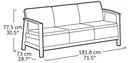 Ver imagem 7 de Poltrona de 3 Lugares Scandi Linea Soft Bege Keter
