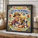 Ver imagem 1 de Quadro Pai de Cachorro 33x33cm Mold Preta Vidro