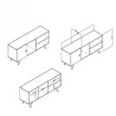 Ver imagem 2 de Rack para TV até 42 Polegadas 1 Porta Retrô RT3014 Movelbento