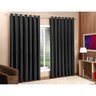 Cortina Blackout de Sala e Quarto Em Tecido 3,00 x 2,50 Preta | Admirare - 1