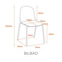 Ver imagem 2 de Kit 2 Cadeiras Estofadas com Base em Aço Bilbao Fratini