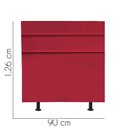 Ver imagem 2 de Cabeceira Estofada Argentina 90cm Solteiro Para Cama Box Quarto Suede Vermelho - Gat Magazine