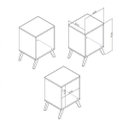 Ver imagem 2 de Mesa de Cabeceira Retrô com Nicho Rt 3013 Branco