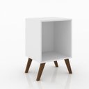 Ver imagem 1 de Mesa de Cabeceira Retrô com Nicho Rt 3013 Branco