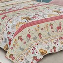 Ver imagem 4 de Kit Colcha Evolution Patchwork Solteiro 2 Peças Microfibra Cogumelos