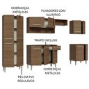 Ver imagem 5 de Armário de Cozinha Completa 293cm Rustic Emilly Madesa 01XA