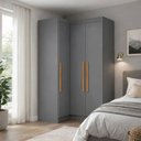 Ver imagem 1 de Guarda-roupa Solteiro Modulado Odisseia Plus 3 Portas Onix - Maxel