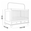 Ver imagem 6 de Berço Americano Mini Cama com 2 Gavetas e Mosquiteiro Alegra S05 Off White Nogueira - Lyam Decor