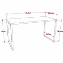 Ver mais imagens de Kit Mesa Para Escritório com Estante Office Estilo Industrial Form 135 cm Nogal - Lyam Decor
