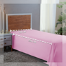 Forro Cama Solteiro 400 Fios Poliéster sem Elástico Toque Macio:rosa - 2
