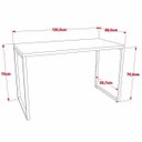 Ver mais imagens de Kit Mesa Para Escritório com Estante Office Estilo Industrial Form 120 cm Preto Onix - Lyam Decor