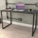 Ver imagem 2 de Kit Mesa Para Escritório com Estante Office Estilo Industrial Form 120 cm Preto Onix - Lyam Decor