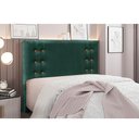 Ver imagem 3 de Cabeceira Cama Box Solteiro 90 Cm Gênova Veludo S04 - D'Rossi Cor Verde