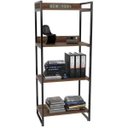 Ver imagem 5 de Kit Mesa Para Escritório com Estante 4 Prateleiras Industrial Form 120 cm Nogal - Lyam Decor