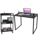 Ver imagem 1 de Kit Mesa para Escritório com Estante Office Estilo Industrial Form 90cm Preto Onix - Lyam Decor