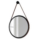 Ver imagem 2 de Espelho Decorativo Redondo 54cm com Alça Adnet B01 Escandinavo Preto - Lyam Decor