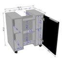Ver imagem 4 de Gabinete de Coluna Para Banheiro 01 Porta com Rodízios Pequin Branco - Lyam Decor