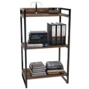 Ver imagem 5 de Kit Mesa Para Escritório com Estante Office Estilo Industrial Form 90 cm Nogal - Lyam Decor