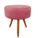 Ver imagem 1 de Puff Decorativo Redondo 40 cm Dóris Pé Palito Suede - Rose